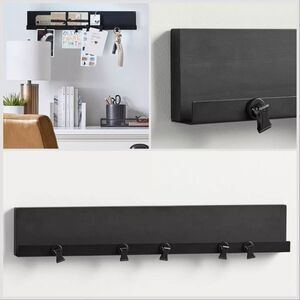Pottery Barn Temple Street Frame Clip System -Black Floating Metal Shelf